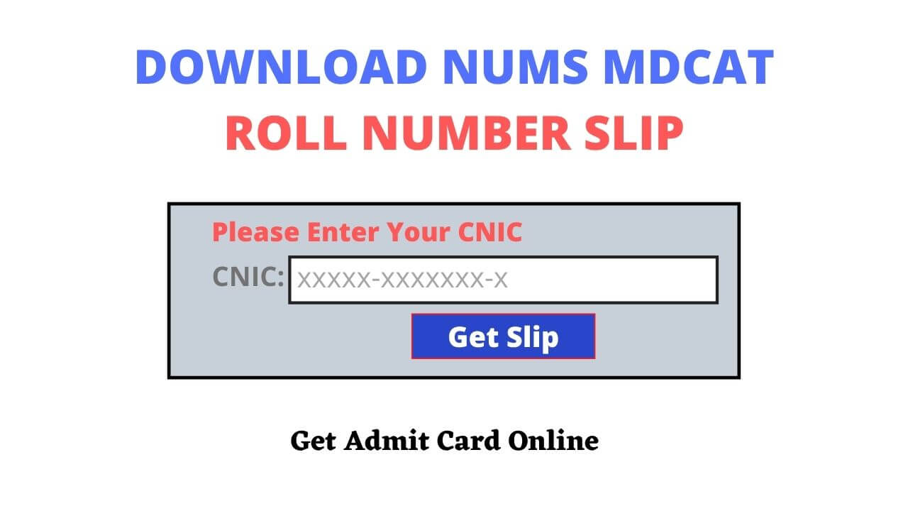 NUMS Roll No Slip